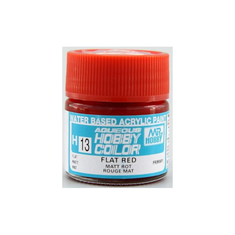 PINTURA AQUEOUS ROJO MATE (10 ml) - Mr Color / Gunze Sangyo H-13