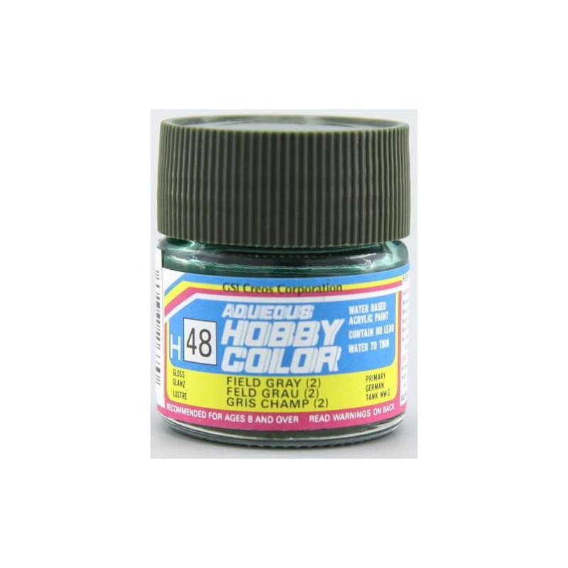 PINTURA AQUEOUS FIELD GRAY BRILLANTE (10 ml) - Mr Color / Gunze Sangyo H-48