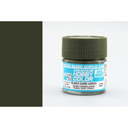 PINTURA AQUEOUS VERDE OSCURO SATINADO RLM83 (10 ml) - Mr Color / Gunze Sangyo H-423