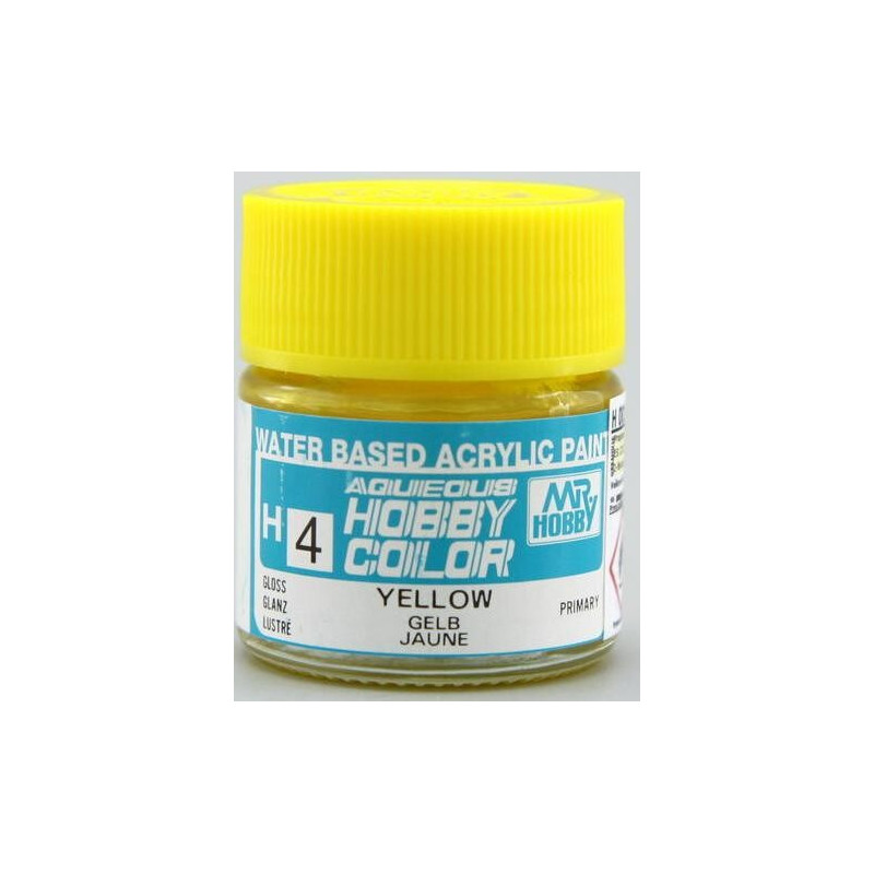 PINTURA AQUEOUS AMARILLO BRILLANTE (10 ml) - Mr Color / Gunze Sangyo H-4