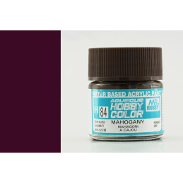 PINTURA AQUEOUS MAHOGANY SATINADO (10 ml) - Mr Color / Gunze Sangyo H-084