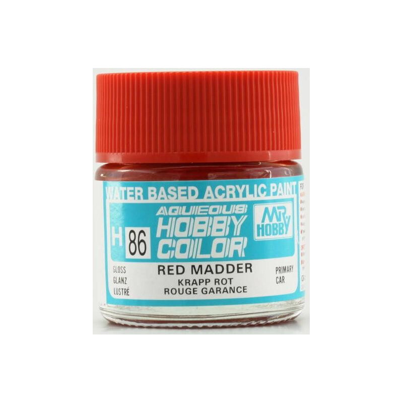 PINTURA AQUEOUS ROJO MADDER BRILLANTE (10 ml) - Mr Color / Gunze Sangyo H-086