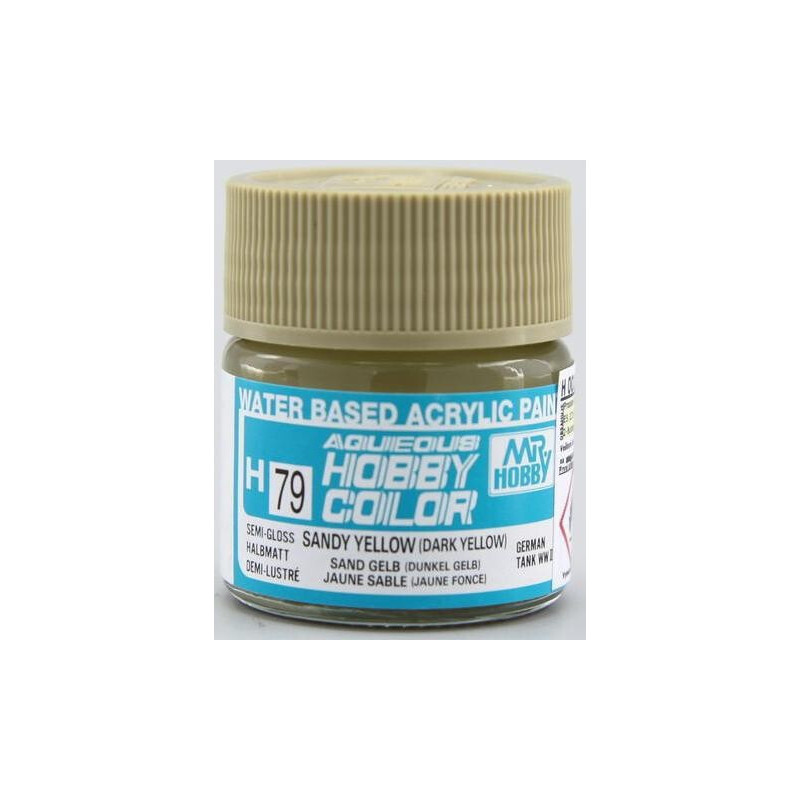 PINTURA AQUEOUS AMARILLO OSCURO SATINADO (10 ml) - Mr Color / Gunze Sangyo H-079