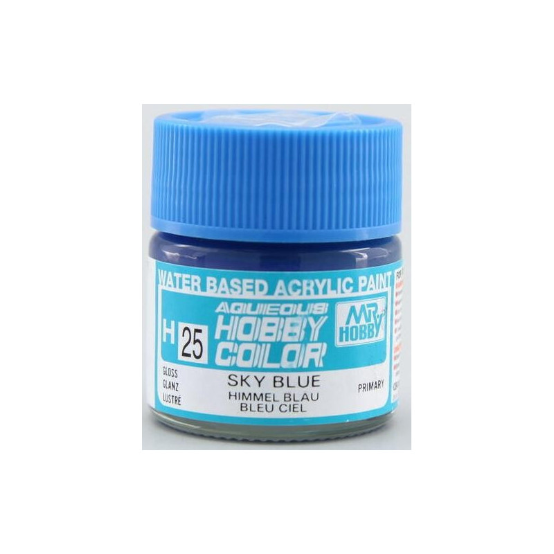 PINTURA AQUEOUS AZUL CIELO BRILLANTE (10 ml) - Mr Color / Gunze Sangyo H-25