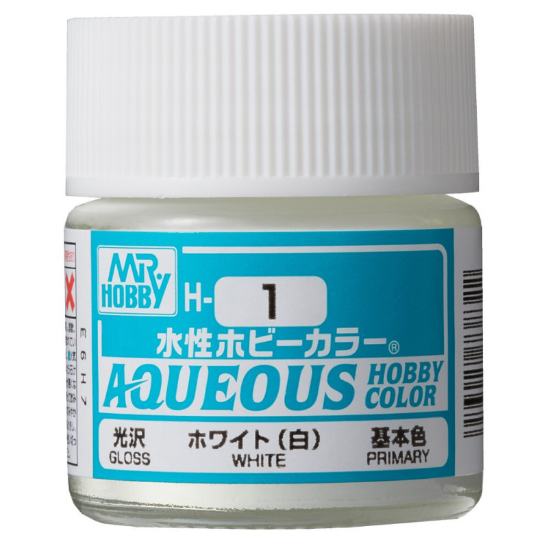 PINTURA AQUEOUS BLANCO BRILLANTE (10 ml) - Mr Color / Gunze Sangyo H-1