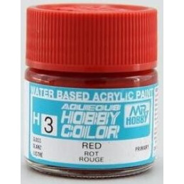 PINTURA AQUEOUS ROJO BRILLANTE (10 ml) - Mr Color / Gunze Sangyo H-003