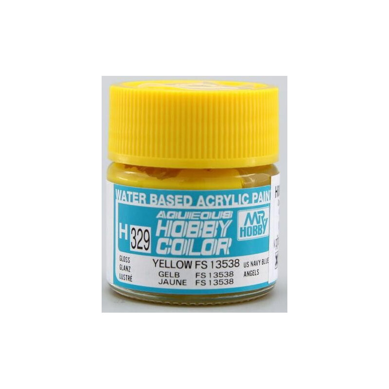 PINTURA AQUEOUS AMARILLO FS 13538 BRILLANTE (10 ml) - Mr Color / Gunze Sangyo H-329