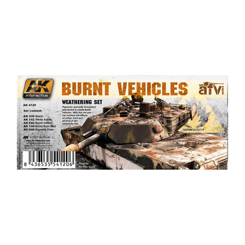 AFV series: BURNT VEHICLES (5 botes)