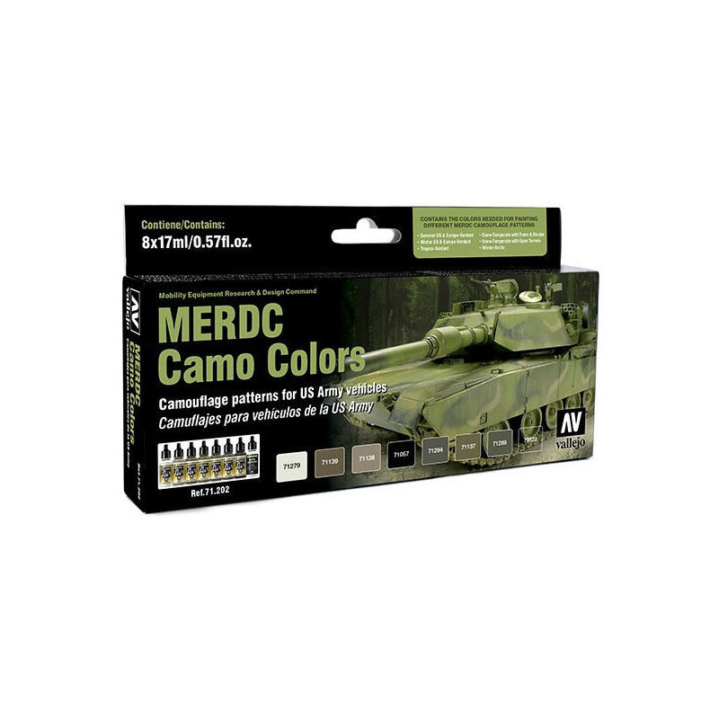 MODEL AIR SET: MERDC CAMO COLORS (8 BOTES 17ML)