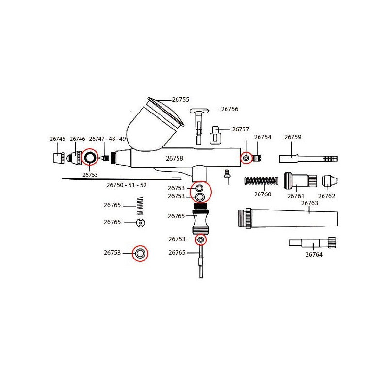 JUNTAS TORICAS AEROGRAFO - Dismoer 26753