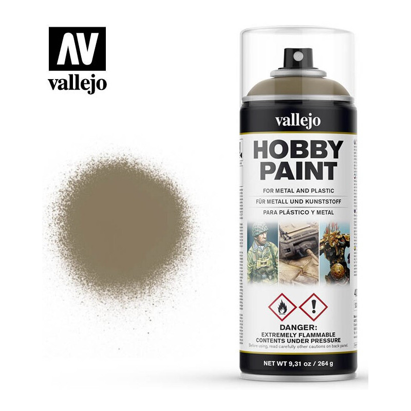 SPRAY HOBBY PAINT MARRON CAQUI 400ml  ACRILICOS VALLEJO 28009