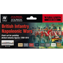 WARGAMES SET BRITISH INFANTRY NAPOLEONIC WARS - ACRILICOS VALLEJO 70163