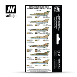 MODEL AIR SET: SOVIET-RUSSIAN AF MIG-21 FISHBED COLORS