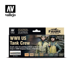 SET COLORES US TANK CREW -8 botes- Acrylicos Vallejo 70186