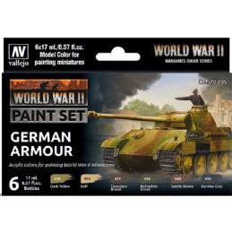 MODEL COLOR SET WWII GERMAN ARMOUR (6 BOTES 17ml)