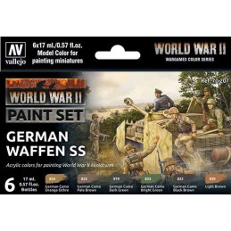 MODEL COLOR SET WWII GERMAN WAFFEN SS (6 BOTES 17ml)