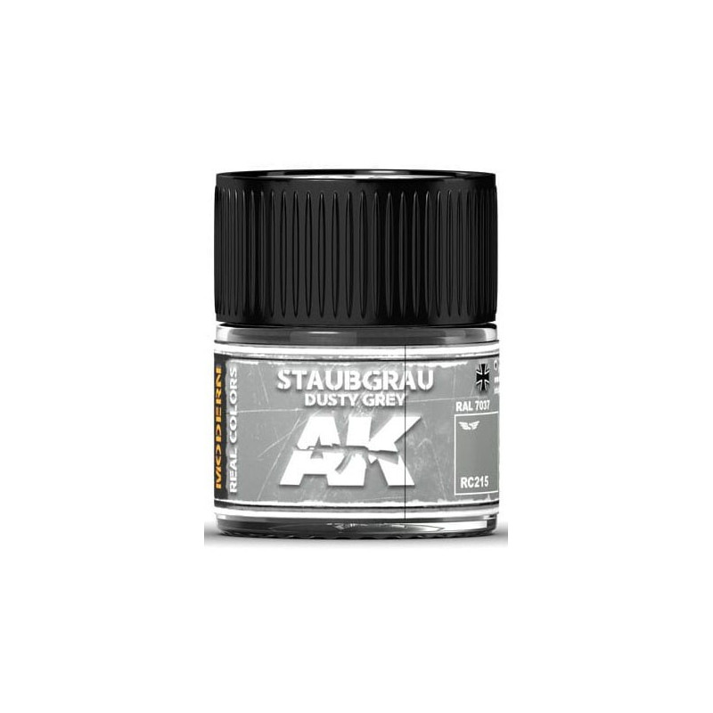 PINTURA REAL COLORS DUSTY GREY RAL7037 (10 ml) - AK Interactive RC215