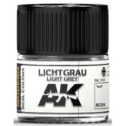 PINTURA REAL COLORS LIGHT GREY RAL7035 (10 ml) - AK Interactive RC214