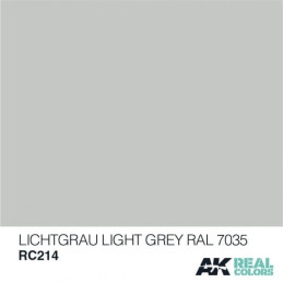 PINTURA REAL COLORS LIGHT GREY RAL7035 (10 ml) - AK Interactive RC214