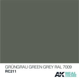 PINTURA REAL COLORS GREEN GREY RAL7009 (10 ml) - AK Interactive RC211