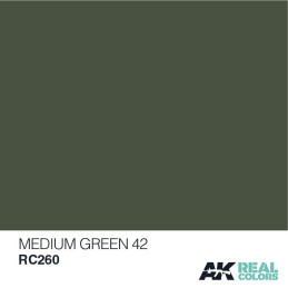 PINTURA REAL COLORS MEDIUM GREEN 42 (10 ml) - AK Interactive RC260