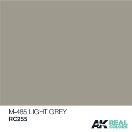 PINTURA REAL COLORS M-485 LIGHT GREY  (10 ml) - AK Interactive RC255