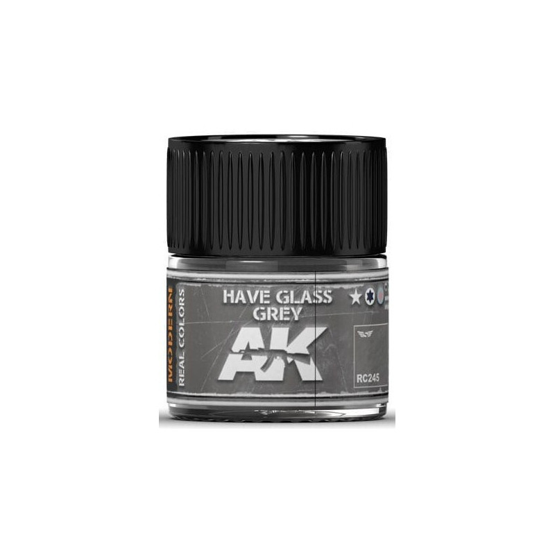 PINTURA REAL COLORS HAVE GLASS GREY  (10 ml) - AK Interactive RC245