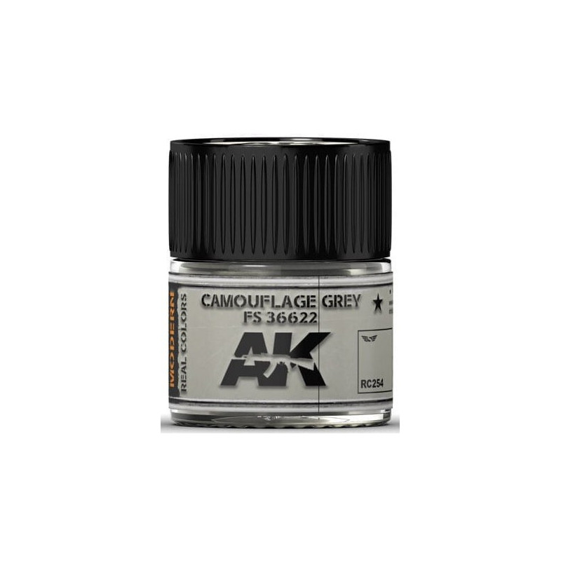 PINTURA REAL COLORS CAMOUFLAGE GREY  (10 ml) - AK Interactive RC254