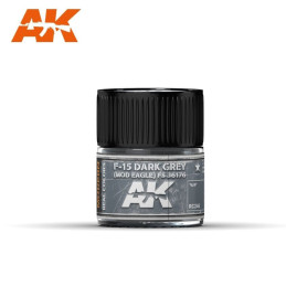 PINTURA REAL COLORS F-15 DARK GREY FS36176 GREY  (10 ml) - AK Interactive RC246