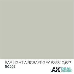 PINTURA REAL COLORS RAF LIGHT GREY BS381C/627 (10 ml) - AK RC298