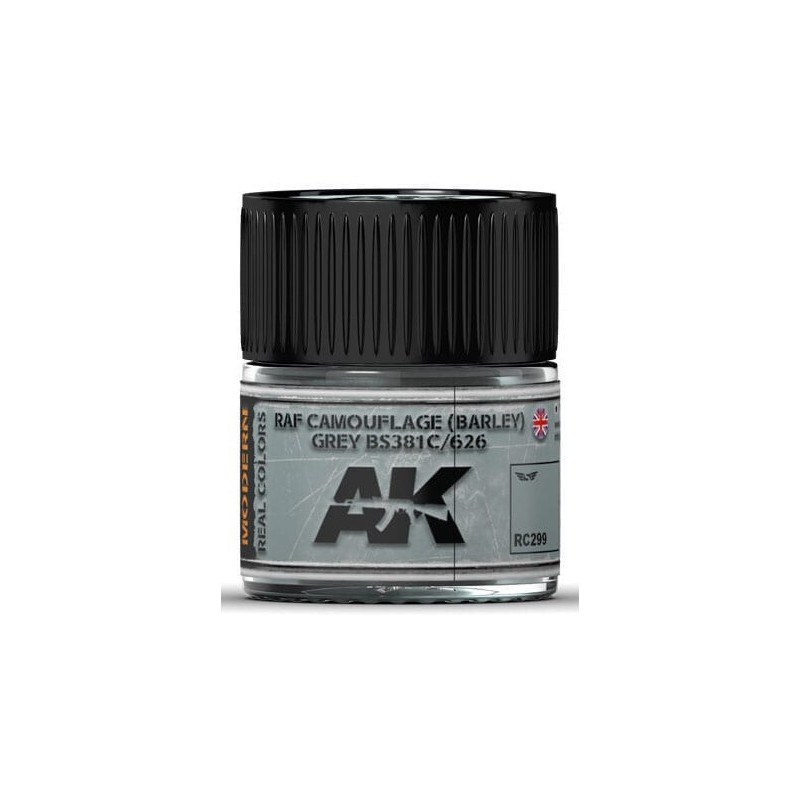 PINTURA REAL COLORS RAF BARLEY GREY BS381C/626 (10 ml) - AK RC299