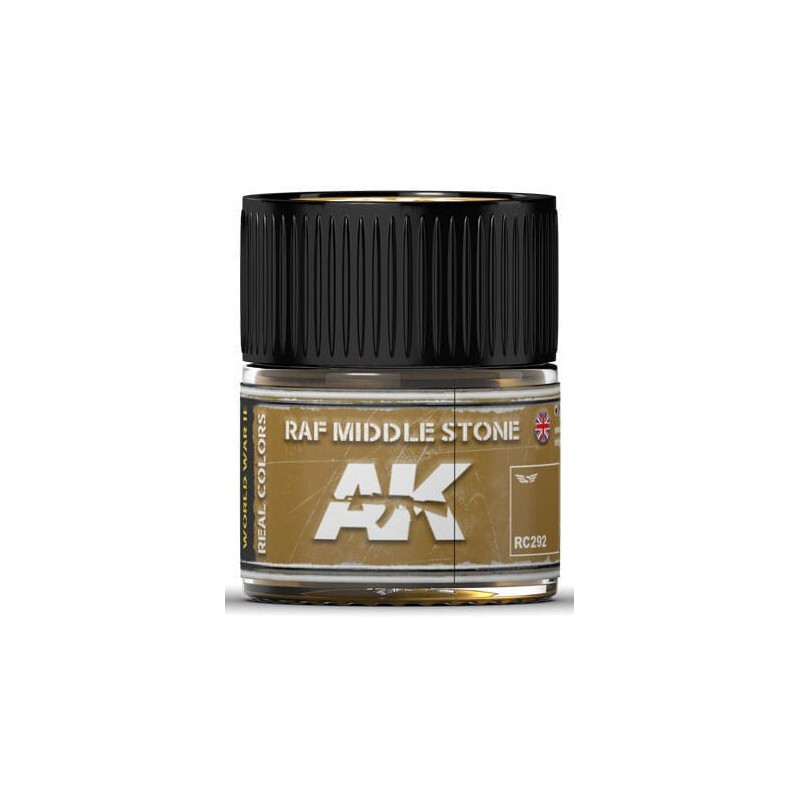 PINTURA REAL COLORS RAF MIDDLE STONE (10 ml) - AK Interactive RC292