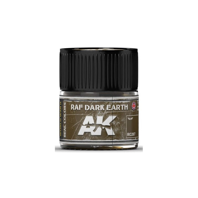 PINTURA REAL COLORS RAF DARK EARTH (10 ml) - AK Interactive RC287