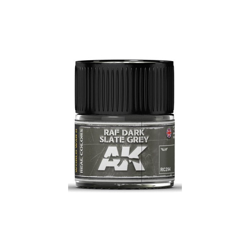 PINTURA REAL COLORS RAF DARK SLATE GREY (10 ml) - AK Interactive RC294