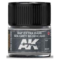 PINTURA REAL COLORS EXTRA DARK SEA GREY  BS381C/ 640 (10 ml) - AK Interactive RC295