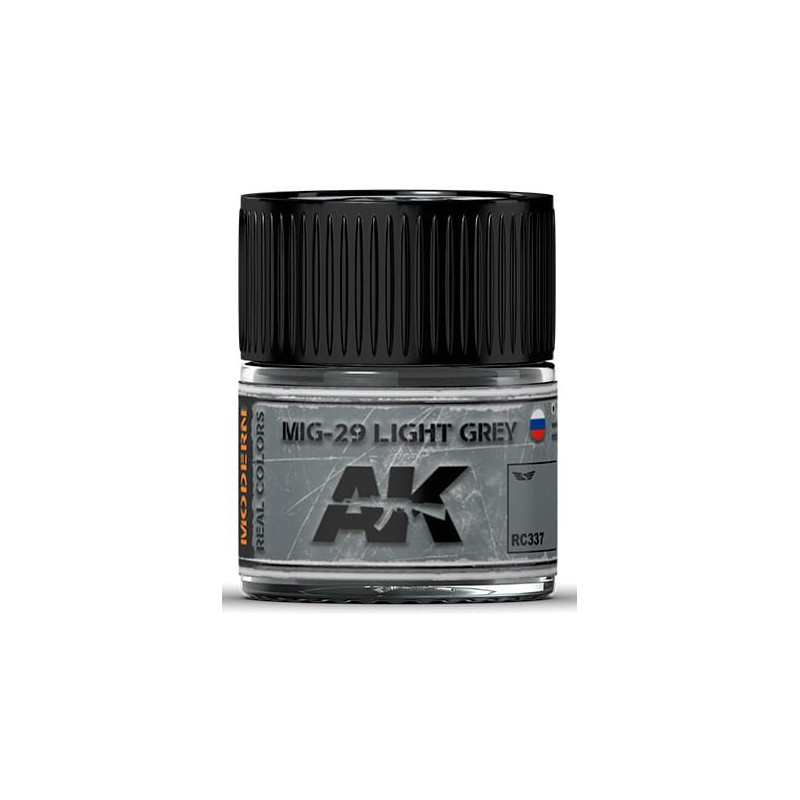 PINTURA REAL COLORS MIG-29 LIGHT GREY (10 ml) - AK Interactive RC337