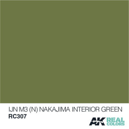 PINTURA REAL COLORS IJN M3 (M) NAKAJIMA INTERIOR GREEN (10 ml) - AK RC307