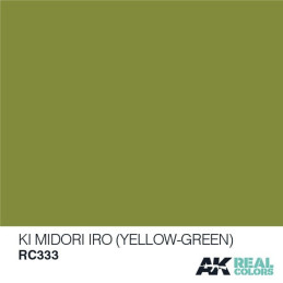 PINTURA REAL COLORS KI MIDORI IRO - Yellow  Green (10 ml) - AK RC333