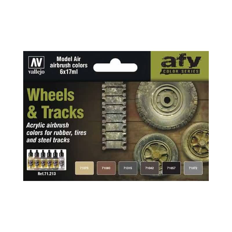 SET MODEL AIR WHEELS & TRACKS - (6 BOTES) VALLEJO 71213