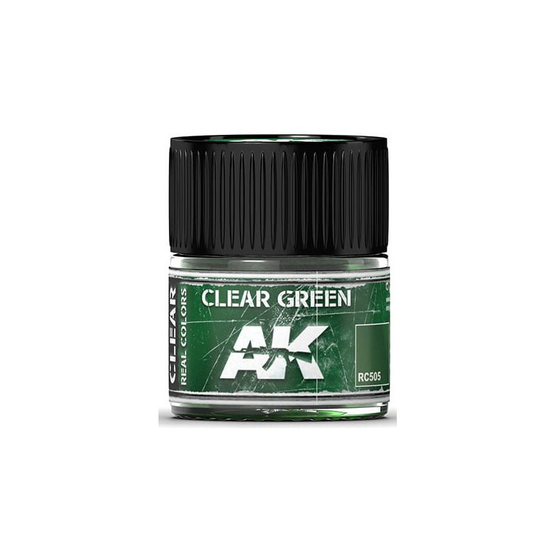 PINTURA REAL COLORS VERDE TRANSPARENTE (10 ml) - AK RC505