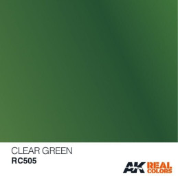 PINTURA REAL COLORS VERDE TRANSPARENTE (10 ml) - AK RC505