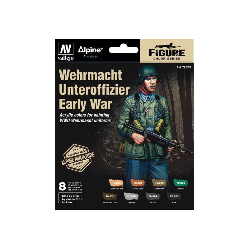 MODEL COLOR SET ALPINE WEHRMACHT UNTEROFFIZIER EARLY - VALLEJO 70246