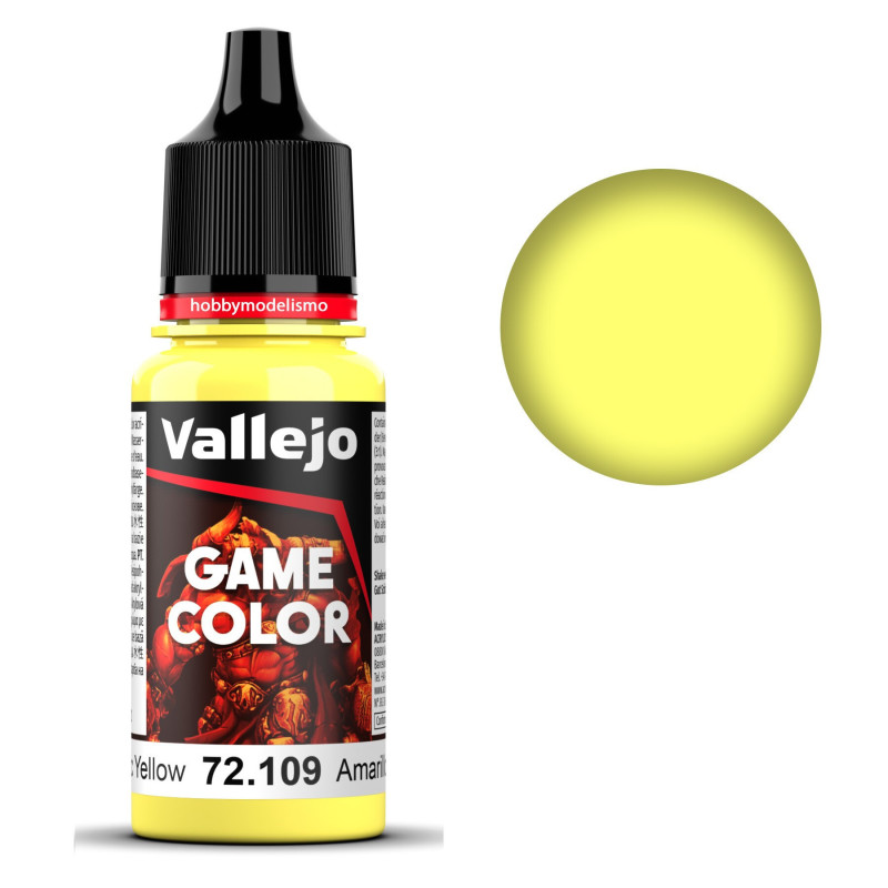 PINTURA AMARILLO TOXICO (18ml) - Acrilicos Vallejo 72109