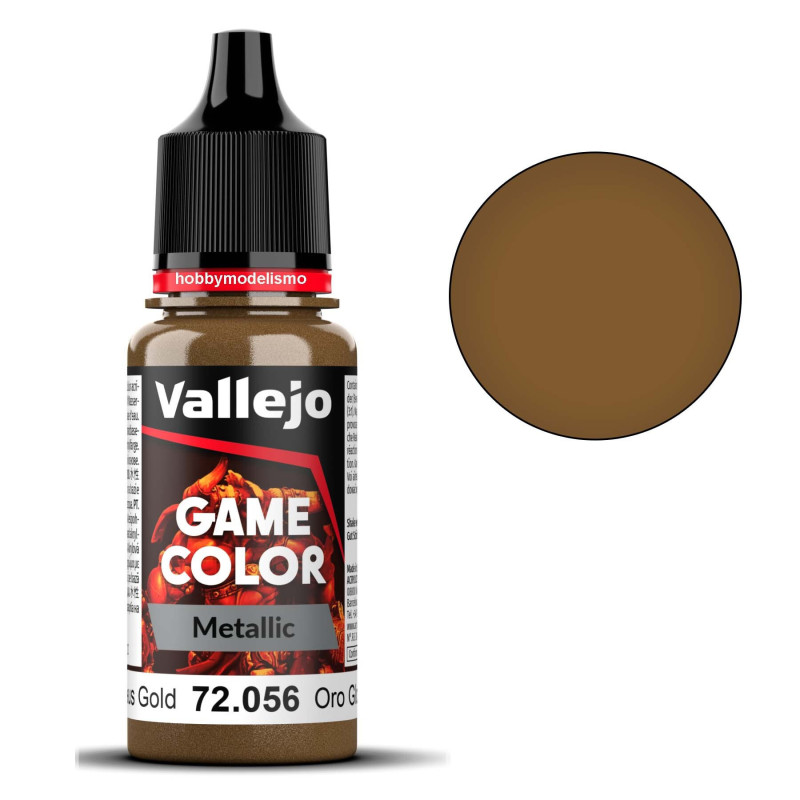 PINTURA ACRILICA ORO GLORIOSO (18 ml)  - Acrilicos Vallejo 72056