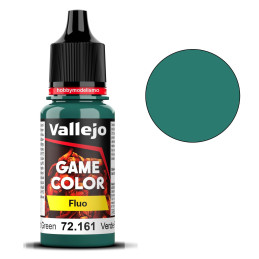 PINTURA ACRILICA FLUORESCENTE VERDE FRIO (18 ml)  - Acrilicos Vallejo 72161