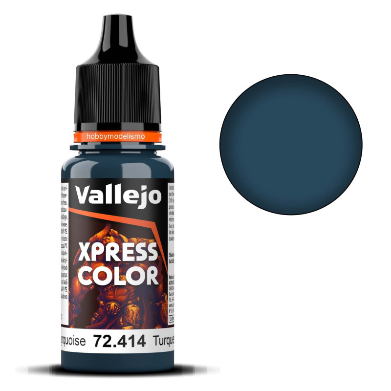 PINTURA Xpress Color TURQUESA CARIBE (17 ml) - Acrylicos Vallejo 72414