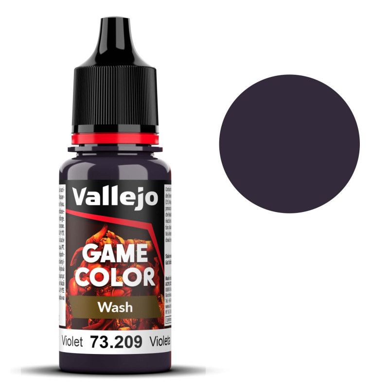 PINTURA WASH VIOLETA (18 ml) - Acrilicos Vallejo 73209