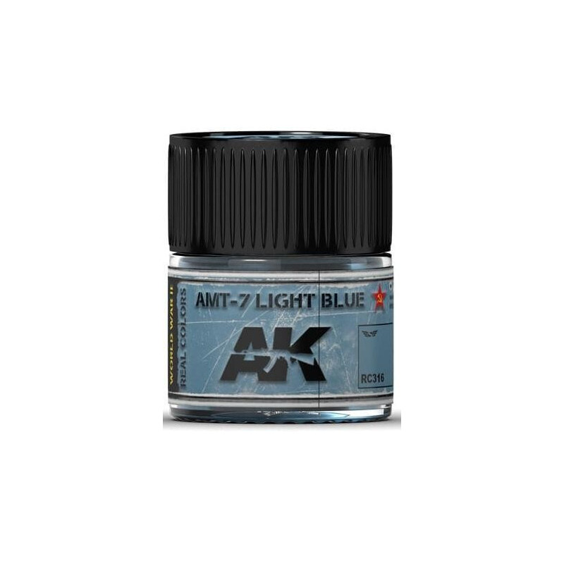 PINTURA REAL COLORS AMT-7 LIGHT BLUE (10 ml) - AK Interactive RC316