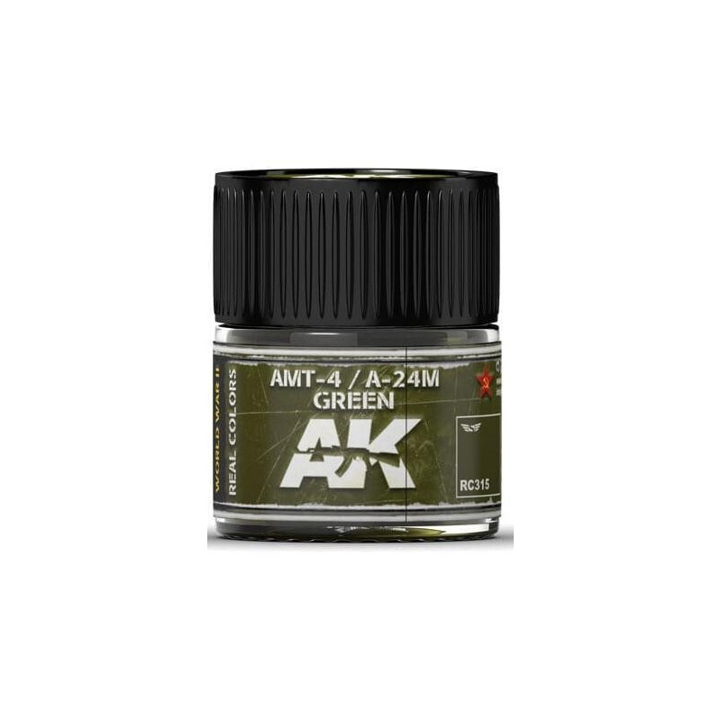 PINTURA REAL COLORS AMT-4 / A-24M GREEN (10 ml) - AK Interactive RC315