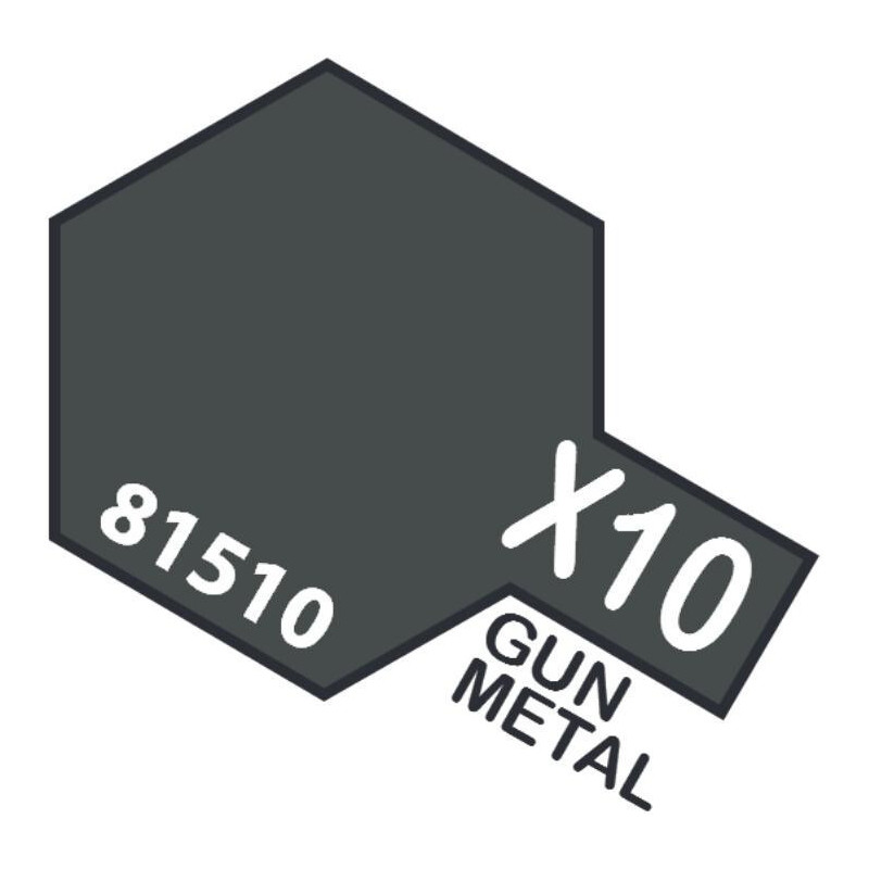 PINTURA ACRILICA GUN METAL BRILLANTE X-10 (10 ml)